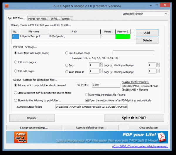 7-PDF Split & Merge Portable Crack + Serial Number