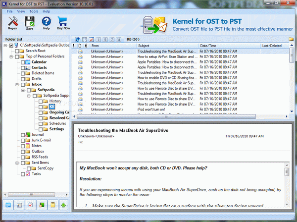 ms outlook pst repair tool free download