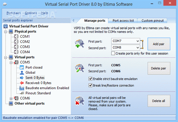 webots communicating over com serial ports