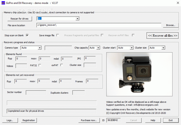 GoPro Hero and DJI Recovery Crack & Serial Number