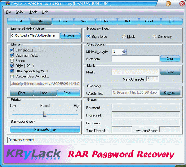 KRyLack RAR Password Recovery Crack With Activator Latest